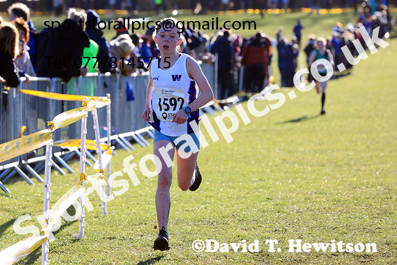 Girls under-15s 2025 Northern Cross Country Champs, Tatton Park, Knutsford, Cheshire. Photo: David T. Hewitson/Sports for All Pics